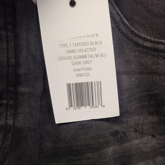 CR7 CRISTIANO RONALDO Mens Gray Jeans T Tapered - Picture 8 of 8